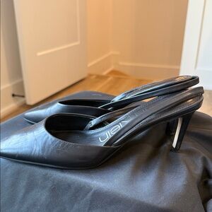 Calvin Klein Black Slingback Pointed-Toe Heels
